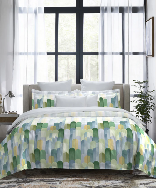 Indulgence Painterly Pattern, King Bedsheet Set, 300TC, 100% Cotton, Atlus